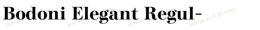 Bodoni Elegant Regul字体转换